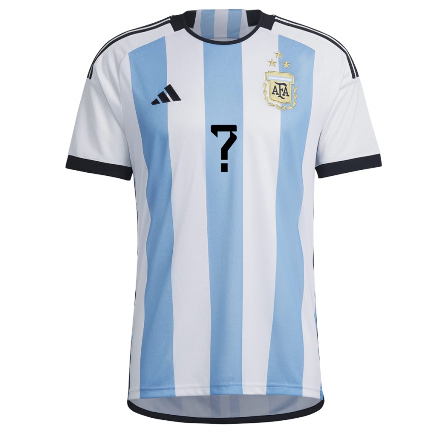 Enfant Maillot Argentine Votre Nom #0 Blanc Bleu Ciel Tenues Domicile 22-24 T-shirt Suisse