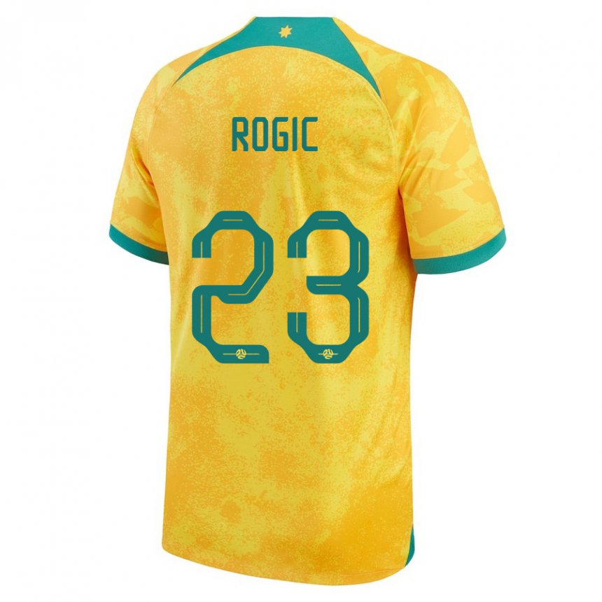 Enfant Maillot Australie Tom Rogic #23 Doré Tenues Domicile 22-24 T-shirt Suisse