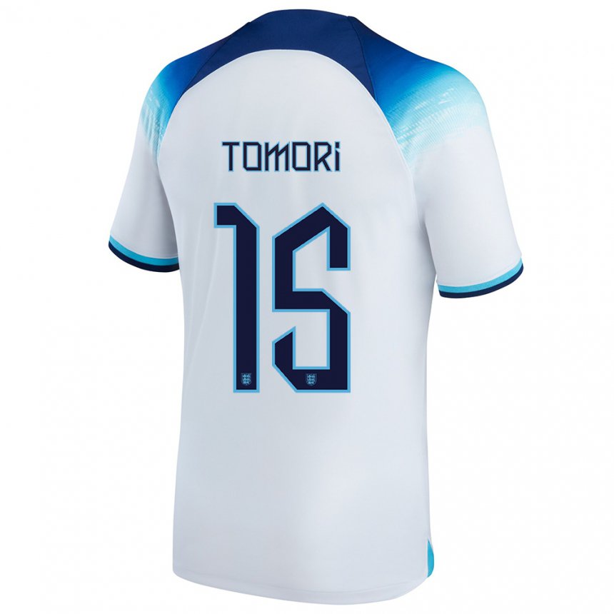 Enfant Maillot Angleterre Fikayo Tomori #15 Blanc Bleu Tenues Domicile 22-24 T-shirt Suisse