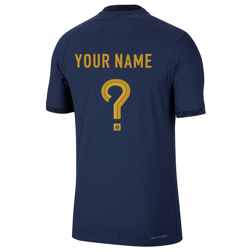 Enfant Maillot France Votre Nom #0 Bleu Marine Tenues Domicile 22-24 T-shirt Suisse