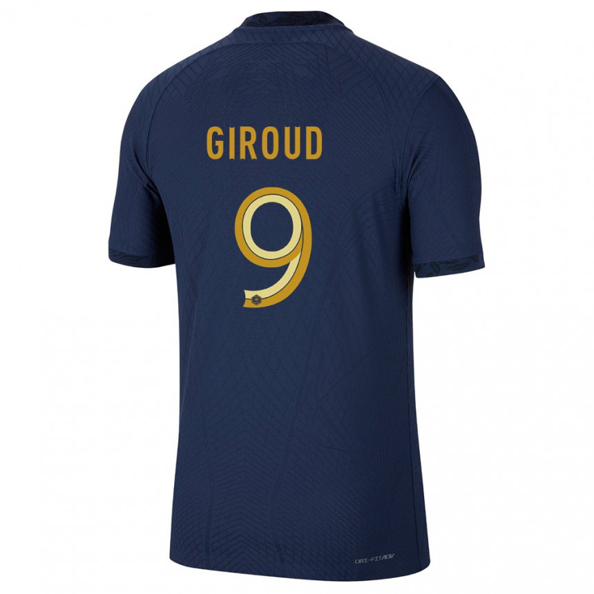 Enfant Maillot France Olivier Giroud #9 Bleu Marine Tenues Domicile 22-24 T-shirt Suisse