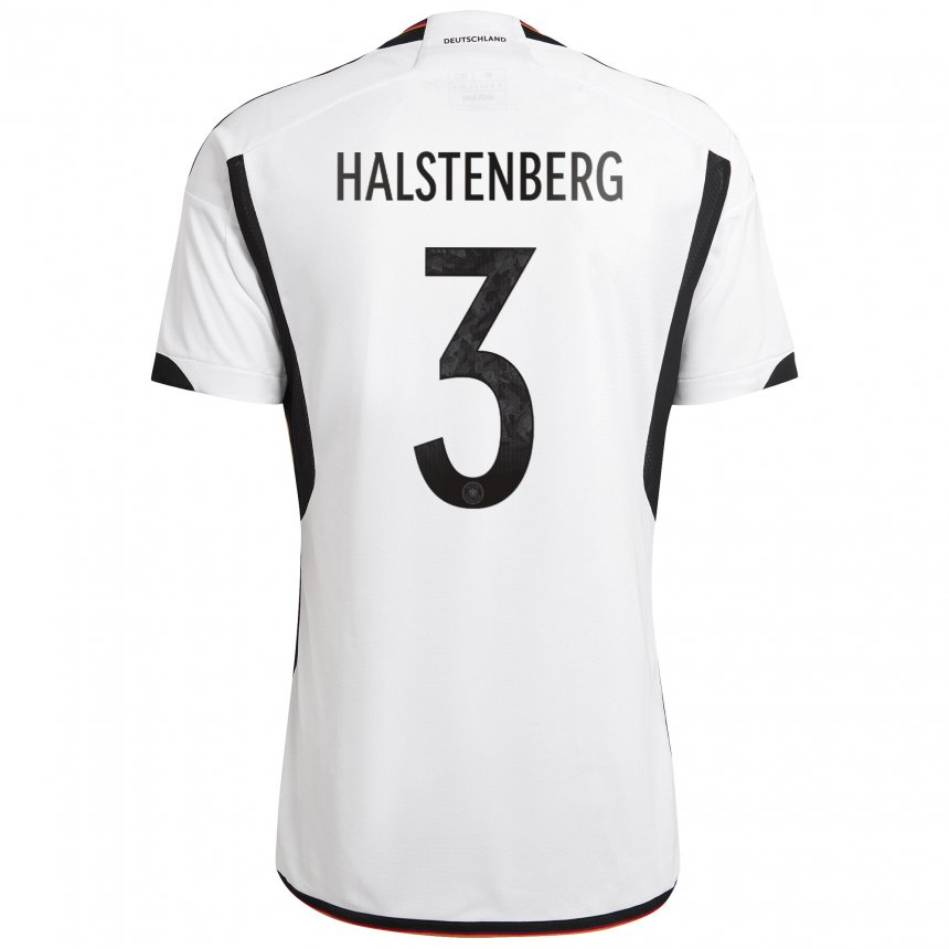 Enfant Maillot Allemagne Marcel Halstenberg #3 Blanc Noir Tenues Domicile 22-24 T-shirt Suisse