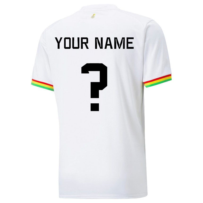 Enfant Maillot Ghana Votre Nom #0 Blanc Tenues Domicile 22-24 T-shirt Suisse