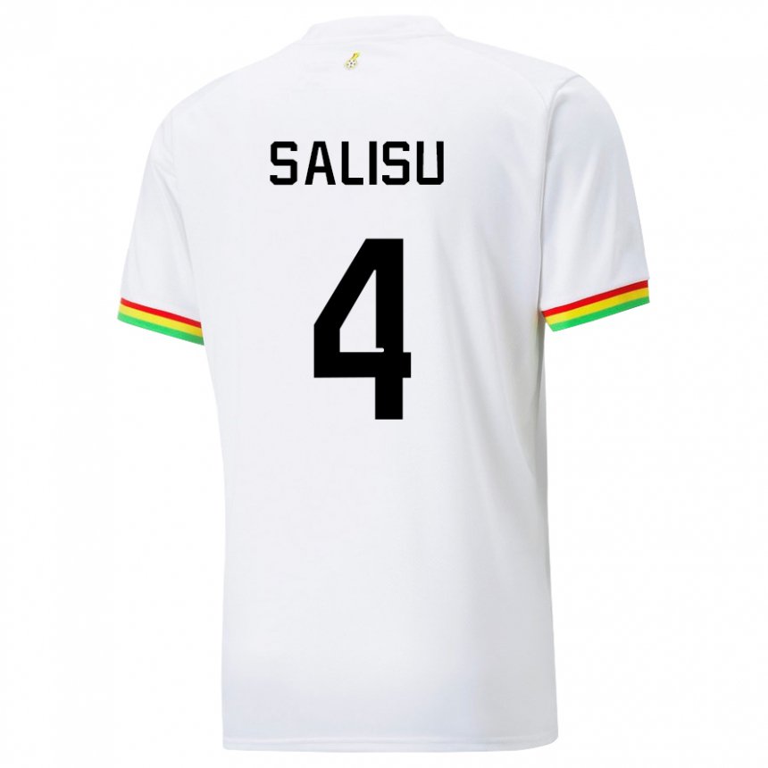 Enfant Maillot Ghana Mohammed Salisu #4 Blanc Tenues Domicile 22-24 T-shirt Suisse