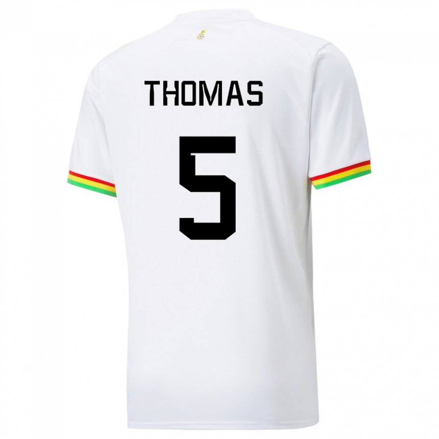 Enfant Maillot Ghana Thomas Partey #5 Blanc Tenues Domicile 22-24 T-shirt Suisse