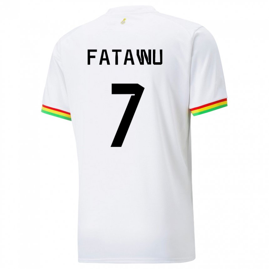 Enfant Maillot Ghana Issahaku Fatawu #7 Blanc Tenues Domicile 22-24 T-shirt Suisse