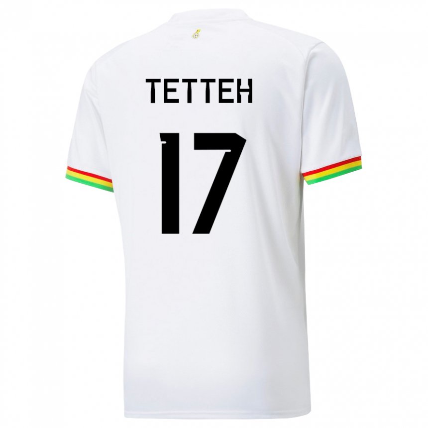 Kinder Ghanaische Benjamin Tetteh #17 Weiß Heimtrikot Trikot 22-24 T-shirt Schweiz
