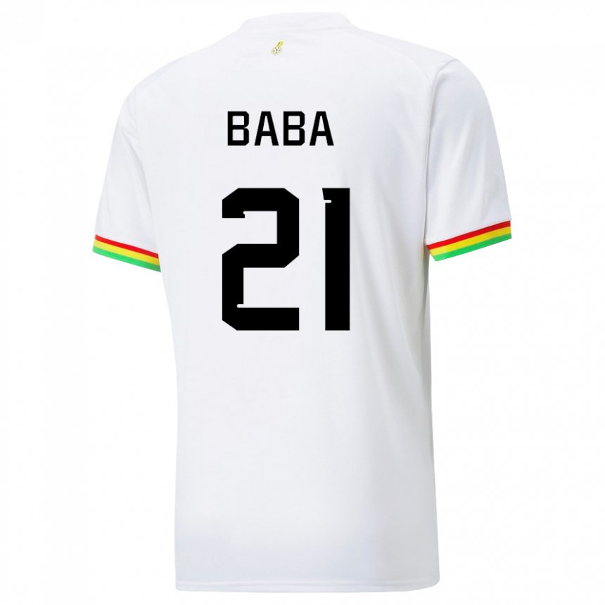 Enfant Maillot Ghana Iddrisu Baba #21 Blanc Tenues Domicile 22-24 T-shirt Suisse