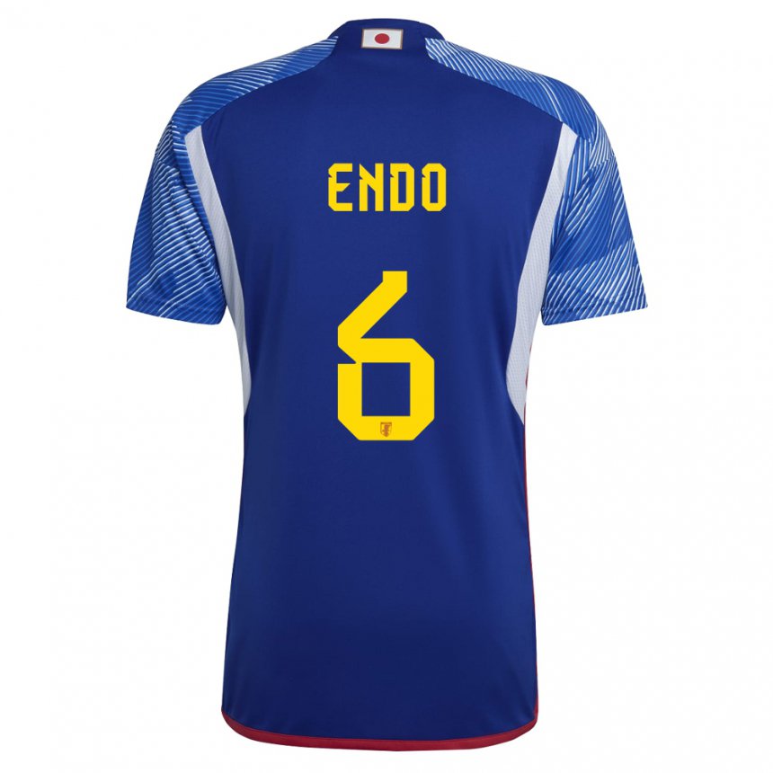 Kinder Japanische Wataru Endo #6 Königsblau Heimtrikot Trikot 22-24 T-shirt Schweiz