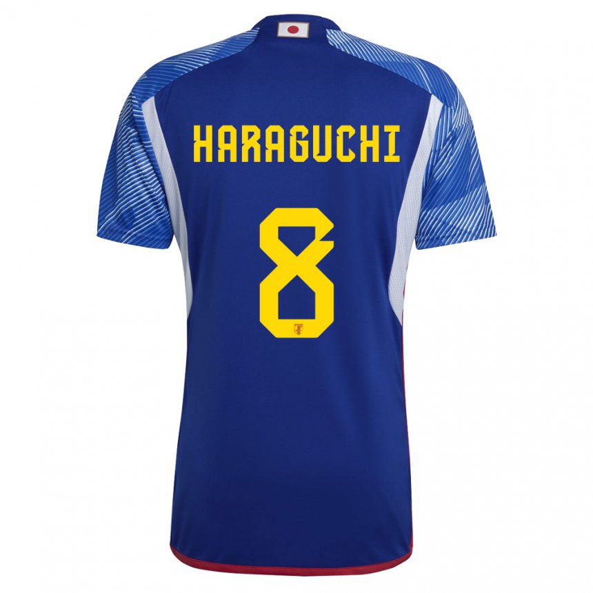 Enfant Maillot Japon Genki Haraguchi #8 Bleu Royal Tenues Domicile 22-24 T-shirt Suisse
