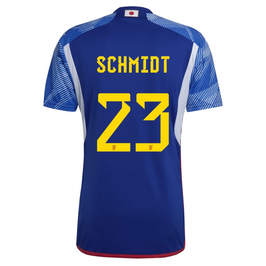 Enfant Maillot Japon Daniel Schmidt #23 Bleu Royal Tenues Domicile 22-24 T-shirt Suisse