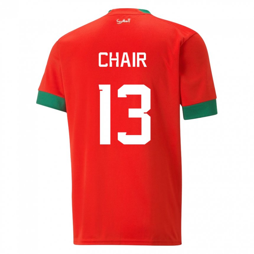 Kinder Marokkanische Iliass Chair #13 Rot Heimtrikot Trikot 22-24 T-shirt Schweiz