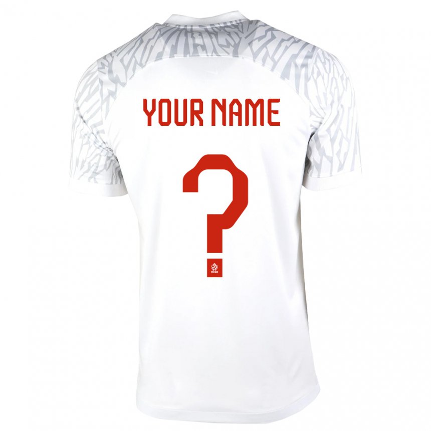 Enfant Maillot Pologne Votre Nom #0 Blanc Tenues Domicile 22-24 T-shirt Suisse