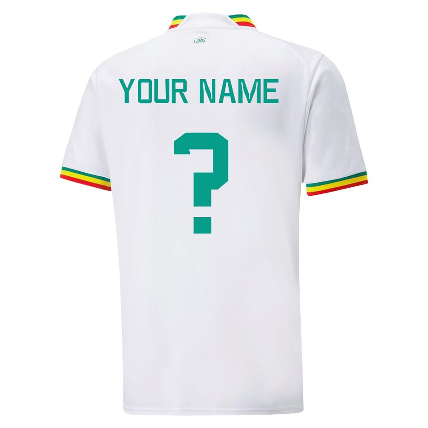 Enfant Maillot Sénégal Votre Nom #0 Blanc Tenues Domicile 22-24 T-shirt Suisse