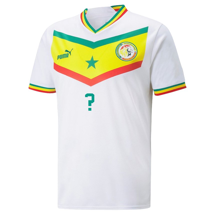 Enfant Maillot Sénégal Votre Nom #0 Blanc Tenues Domicile 22-24 T-shirt Suisse