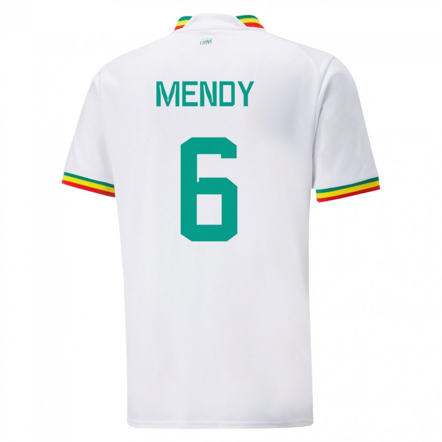 Enfant Maillot Sénégal Nampalys Mendy #6 Blanc Tenues Domicile 22-24 T-shirt Suisse