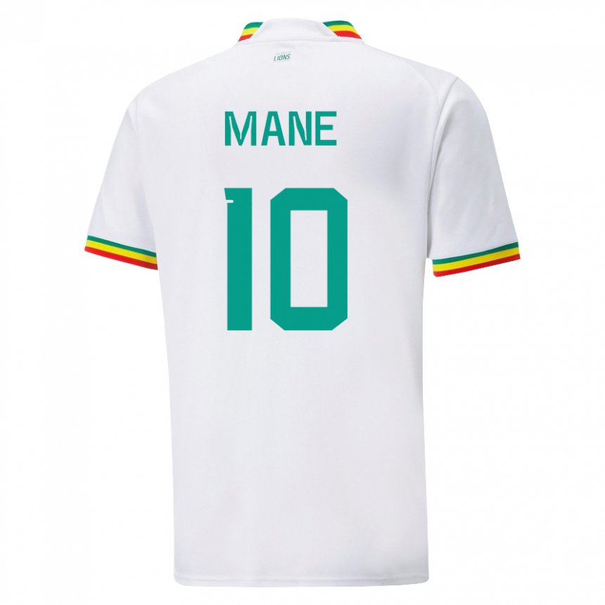 Kinder Senegalesische Sadio Mane #10 Weiß Heimtrikot Trikot 22-24 T-shirt Schweiz