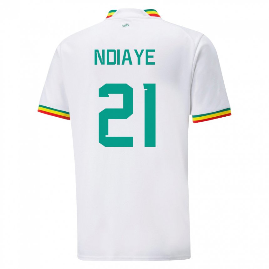 Enfant Maillot Sénégal Iliman Ndiaye #21 Blanc Tenues Domicile 22-24 T-shirt Suisse