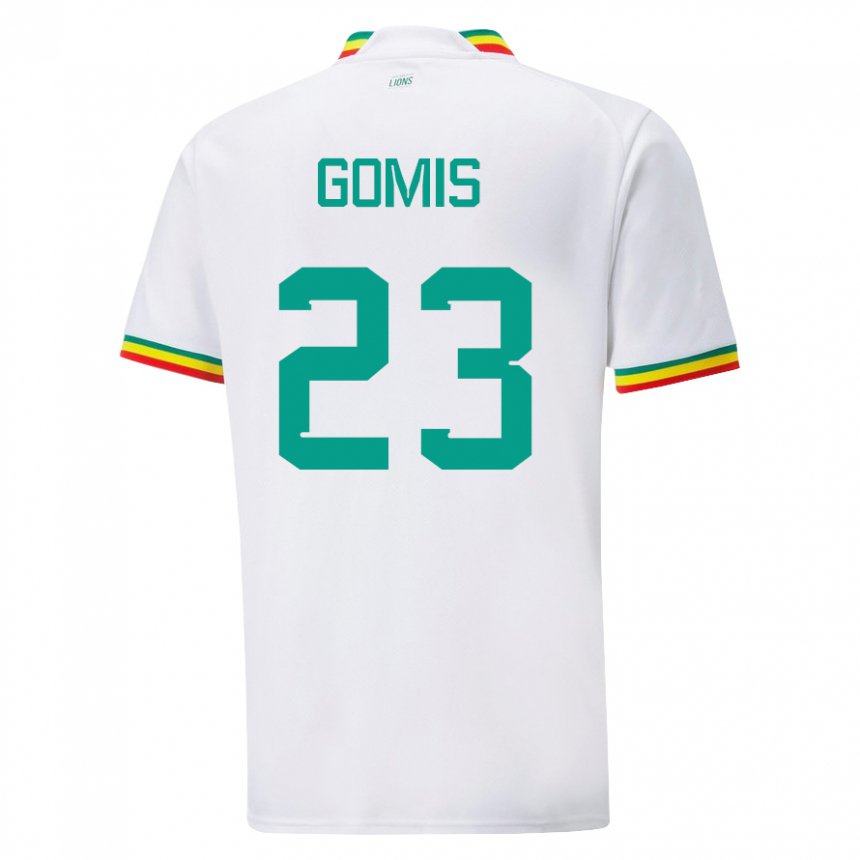Enfant Maillot Sénégal Alfred Gomis #23 Blanc Tenues Domicile 22-24 T-shirt Suisse
