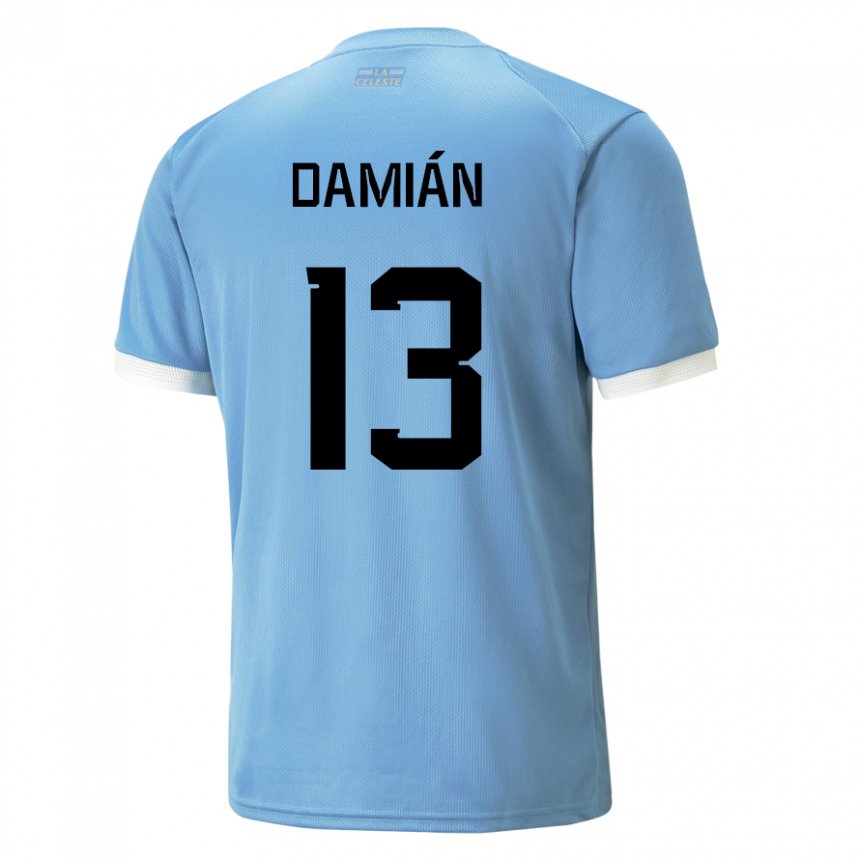 Enfant Maillot Uruguay Damian Suarez #13 Bleue Tenues Domicile 22-24 T-shirt Suisse