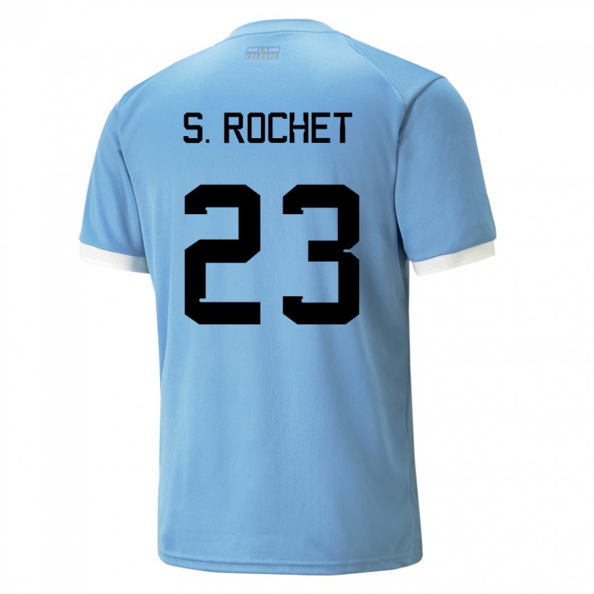 Kinder Uruguayische Sergio Rochet #23 Blau Heimtrikot Trikot 22-24 T-shirt Schweiz