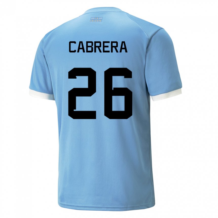 Kinder Uruguayische Leandro Cabrera #26 Blau Heimtrikot Trikot 22-24 T-shirt Schweiz