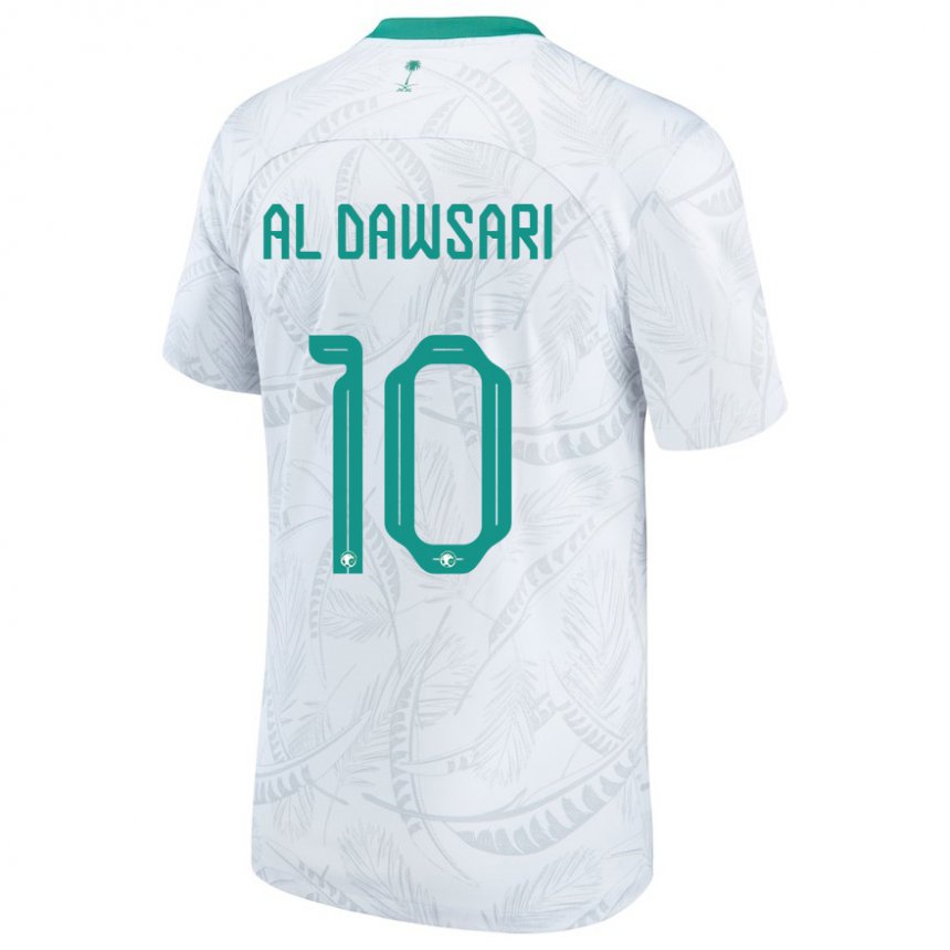 Enfant Maillot Arabie Saoudite Salem Al Dawsari #10 Blanc Tenues Domicile 22-24 T-shirt Suisse