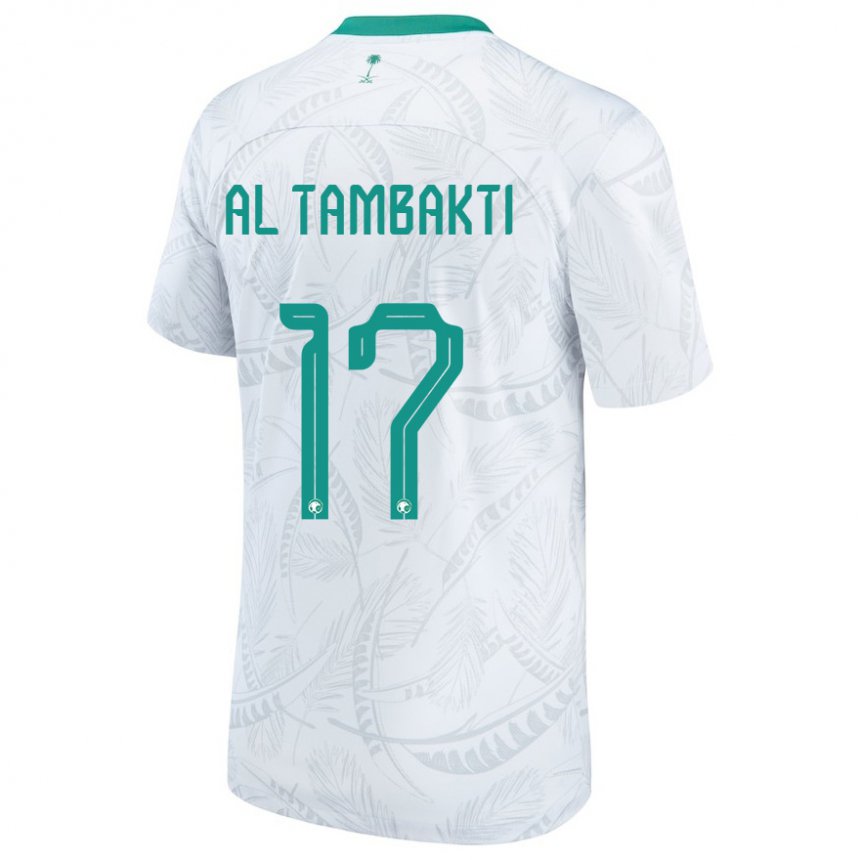 Enfant Maillot Arabie Saoudite Hassan Al Tambakti #17 Blanc Tenues Domicile 22-24 T-shirt Suisse