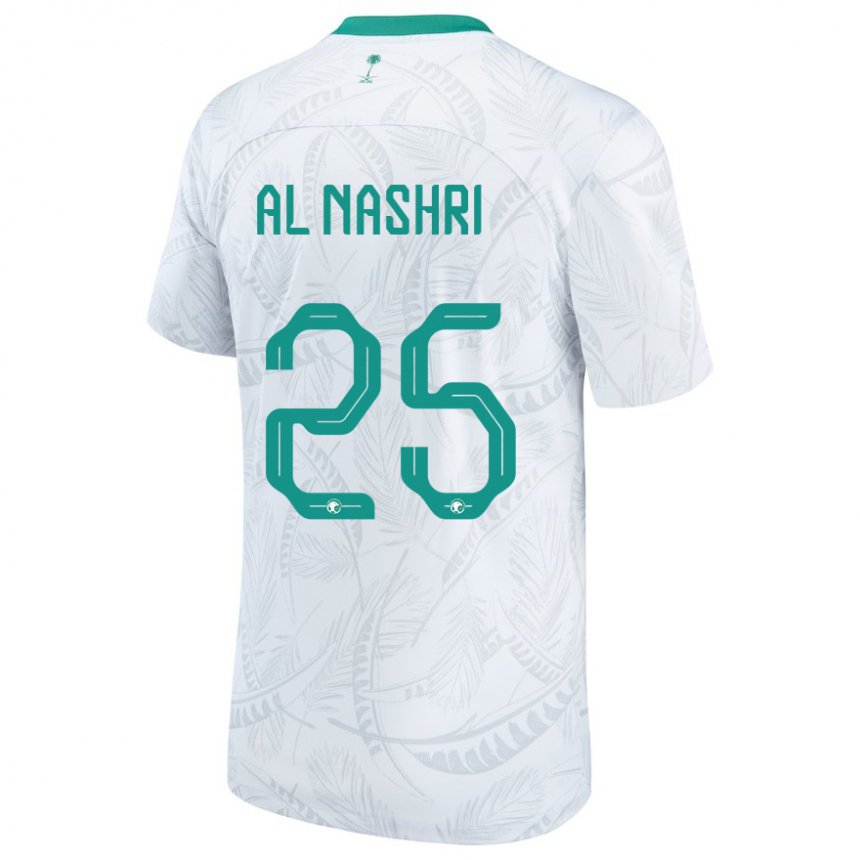 Enfant Maillot Arabie Saoudite Awad Al Nashri #25 Blanc Tenues Domicile 22-24 T-shirt Suisse