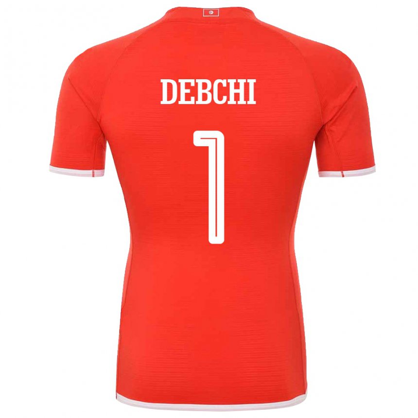 Kinder Tunesische Mohamed Sedki Debchi #1 Rot Heimtrikot Trikot 22-24 T-shirt Schweiz