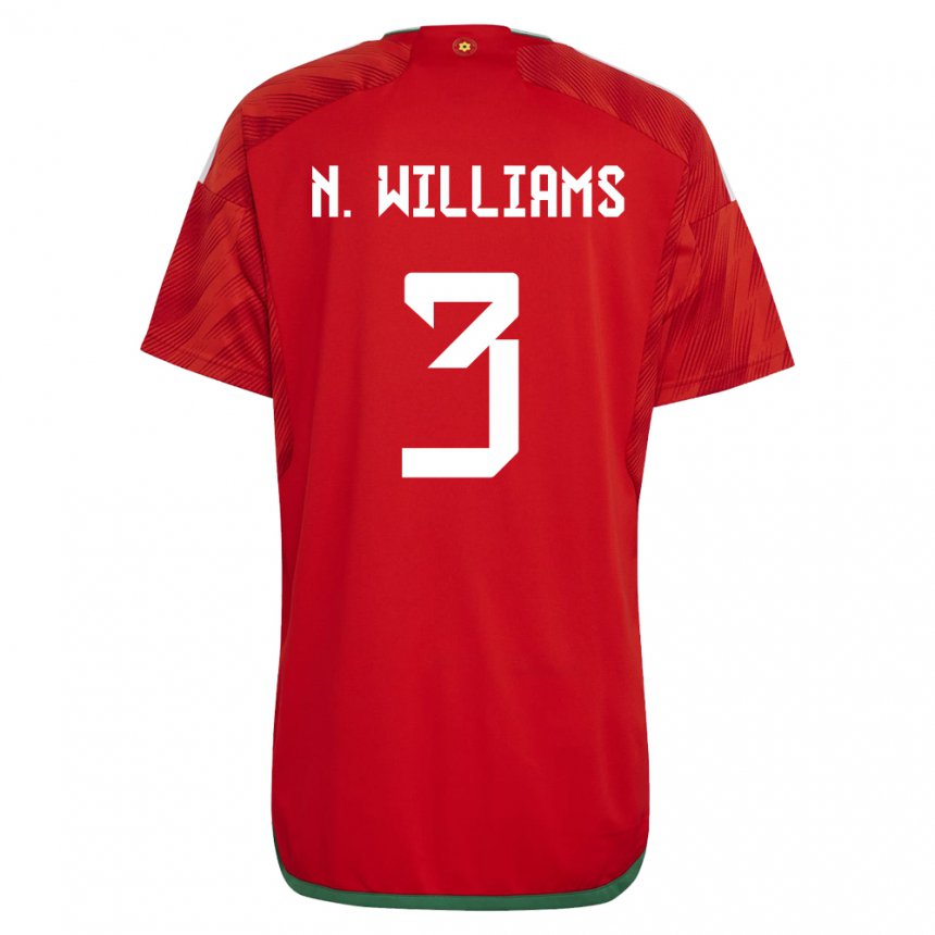 Enfant Maillot Pays De Galles Neco Williams #3 Rouge Tenues Domicile 22-24 T-shirt Suisse