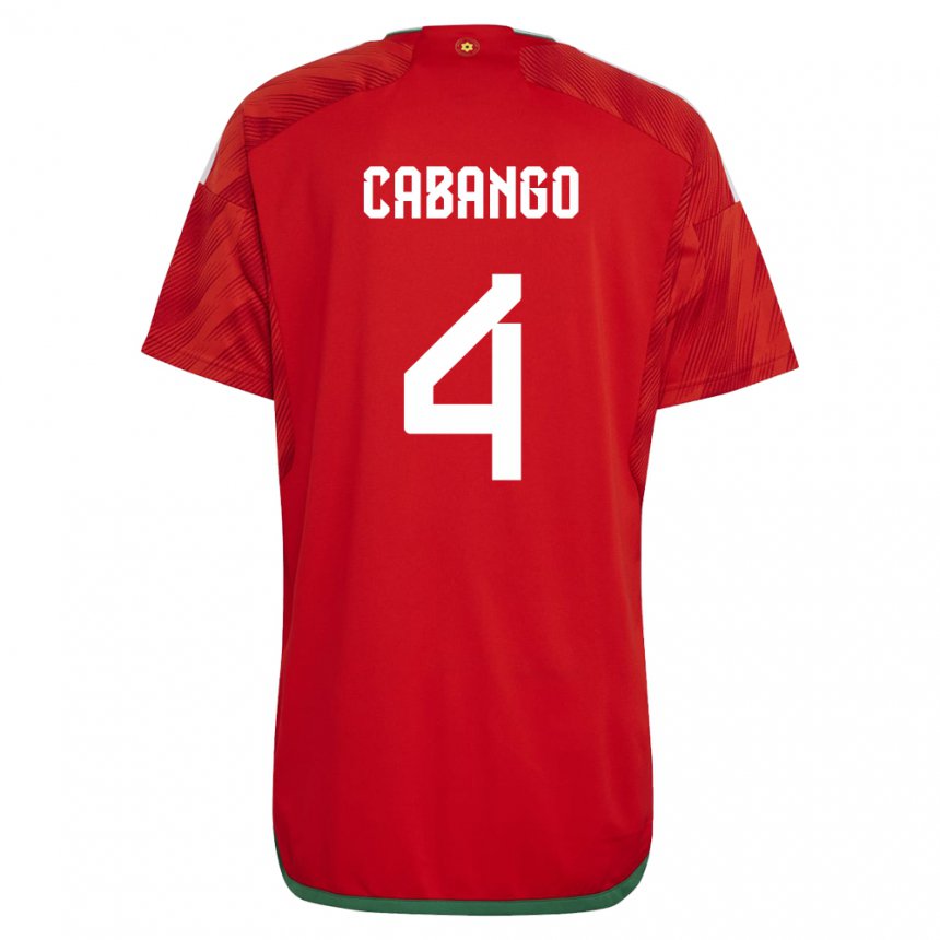 Enfant Maillot Pays De Galles Ben Cabango #4 Rouge Tenues Domicile 22-24 T-shirt Suisse