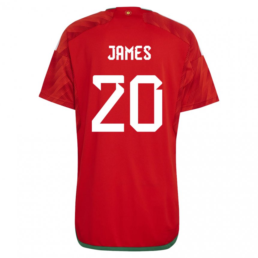 Kinder Walisische Daniel James #20 Rot Heimtrikot Trikot 22-24 T-shirt Schweiz