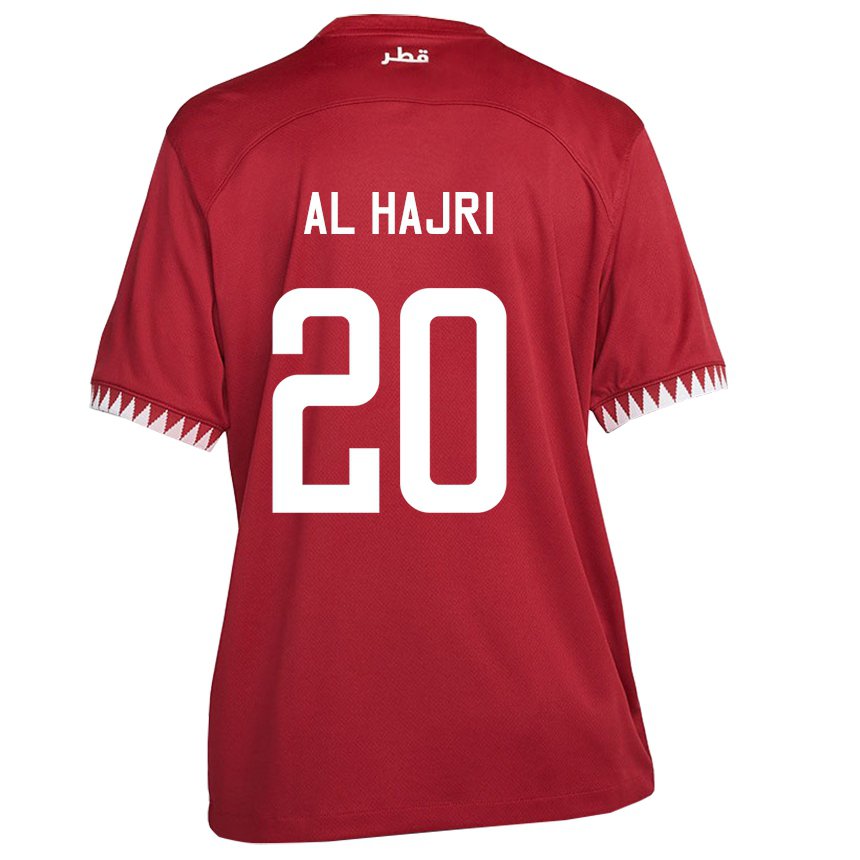Enfant Maillot Qatar Salem Al Hajri #20 Bordeaux Tenues Domicile 22-24 T-shirt Suisse