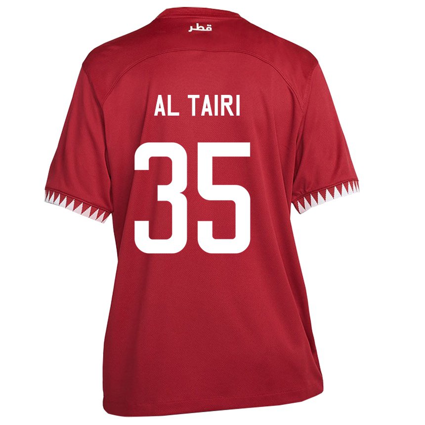 Enfant Maillot Qatar Osamah Al Tairi #35 Bordeaux Tenues Domicile 22-24 T-shirt Suisse