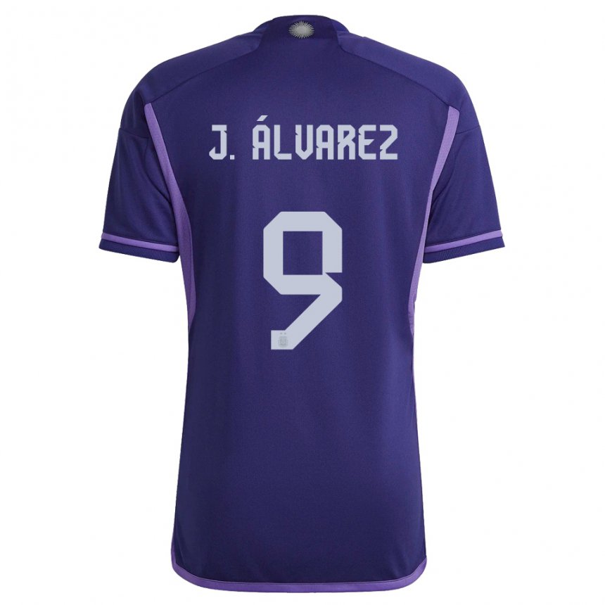 Enfant Maillot Argentine Julian Alvarez #9 Violet Tenues Extérieur 22-24 T-shirt Suisse
