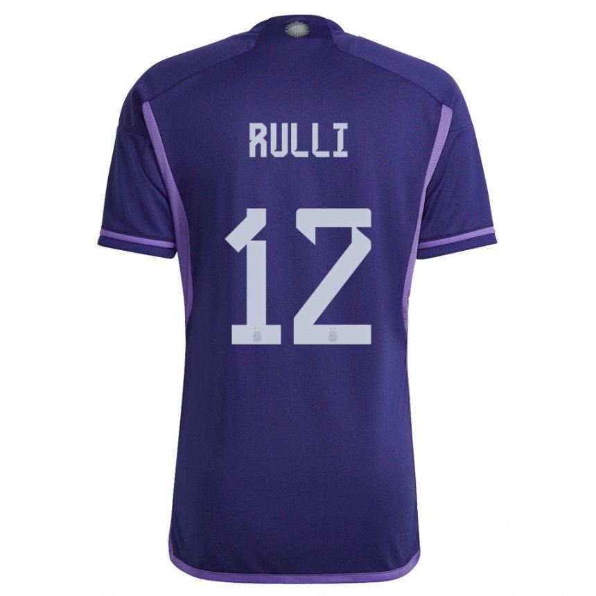 Enfant Maillot Argentine Geronimo Rulli #12 Violet Tenues Extérieur 22-24 T-shirt Suisse