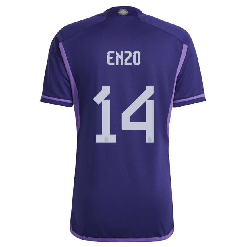 Enfant Maillot Argentine Enzo Fernandez #14 Violet Tenues Extérieur 22-24 T-shirt Suisse