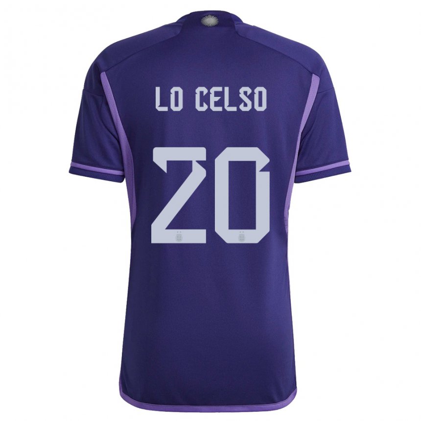 Enfant Maillot Argentine Giovani Lo Celso #20 Violet Tenues Extérieur 22-24 T-shirt Suisse