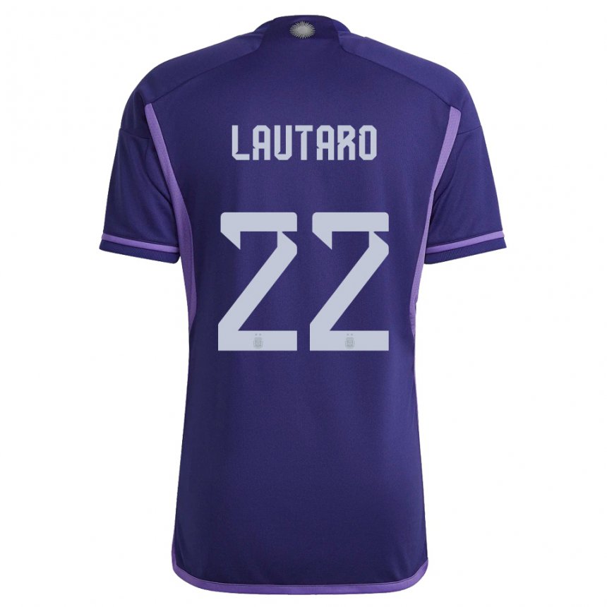 Enfant Maillot Argentine Lautaro Martinez #22 Violet Tenues Extérieur 22-24 T-shirt Suisse