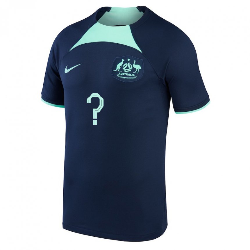Enfant Maillot Australie Votre Nom #0 Bleu Foncé Tenues Extérieur 22-24 T-shirt Suisse
