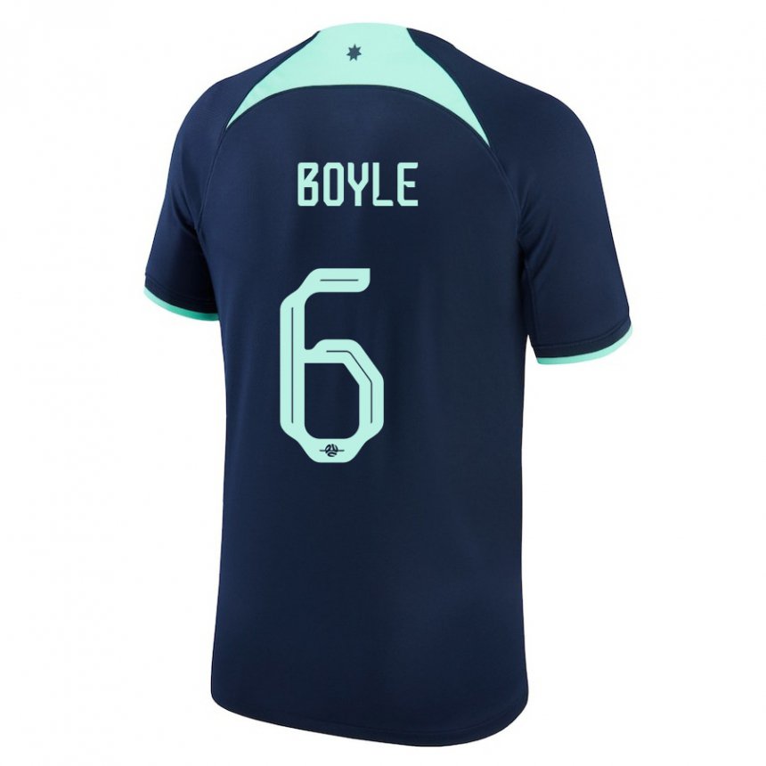 Enfant Maillot Australie Martin Boyle #6 Bleu Foncé Tenues Extérieur 22-24 T-shirt Suisse