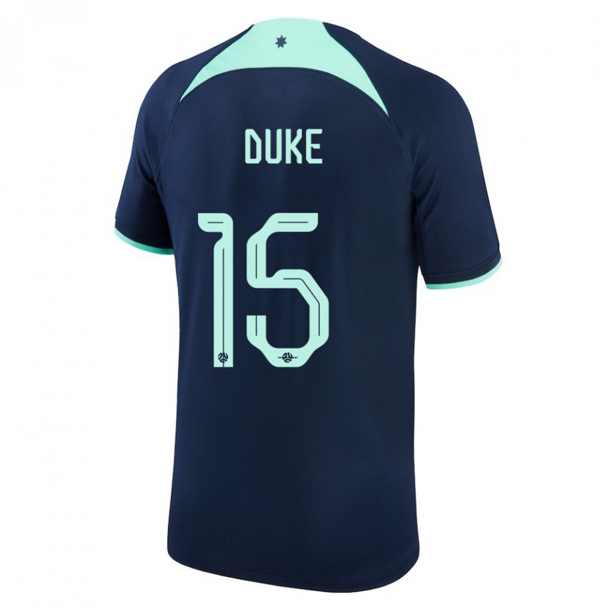 Kinder Australische Mitchell Duke #15 Dunkelblau Auswärtstrikot Trikot 22-24 T-shirt Schweiz