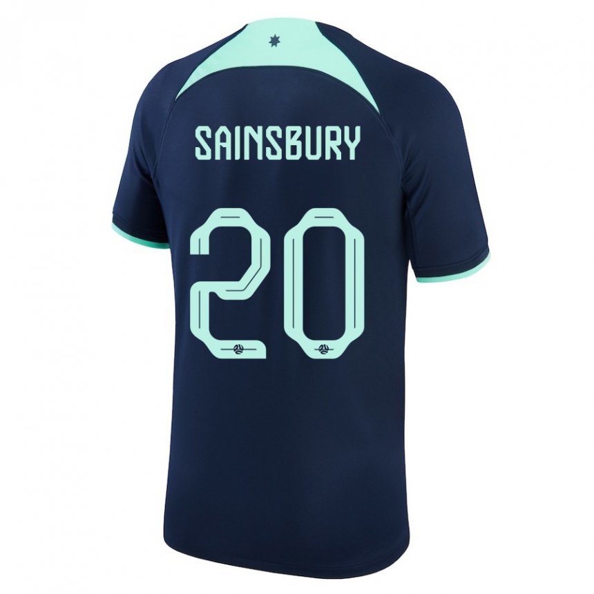 Enfant Maillot Australie Trent Sainsbury #20 Bleu Foncé Tenues Extérieur 22-24 T-shirt Suisse