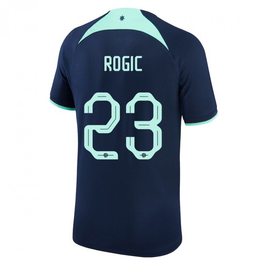 Enfant Maillot Australie Tom Rogic #23 Bleu Foncé Tenues Extérieur 22-24 T-shirt Suisse