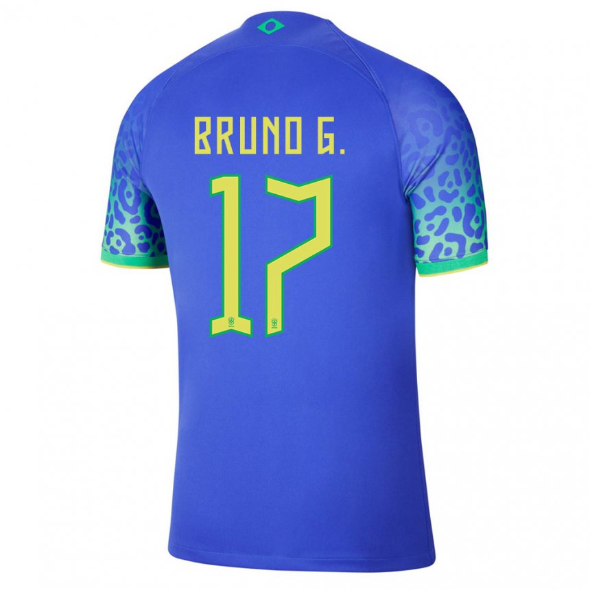 Enfant Maillot Brésil Bruno Guimaraes #17 Bleue Tenues Extérieur 22-24 T-shirt Suisse
