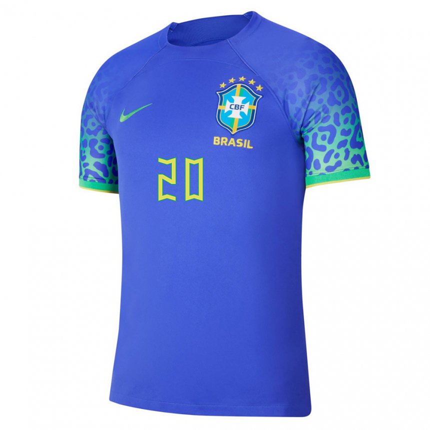 Enfant Maillot Brésil Vinicius Junior #20 Bleue Tenues Extérieur 22-24 T-shirt Suisse