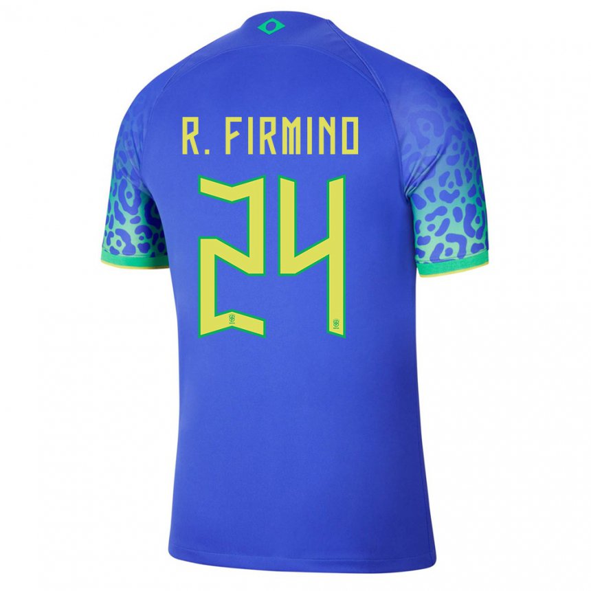 Enfant Maillot Brésil Roberto Firmino #24 Bleue Tenues Extérieur 22-24 T-shirt Suisse