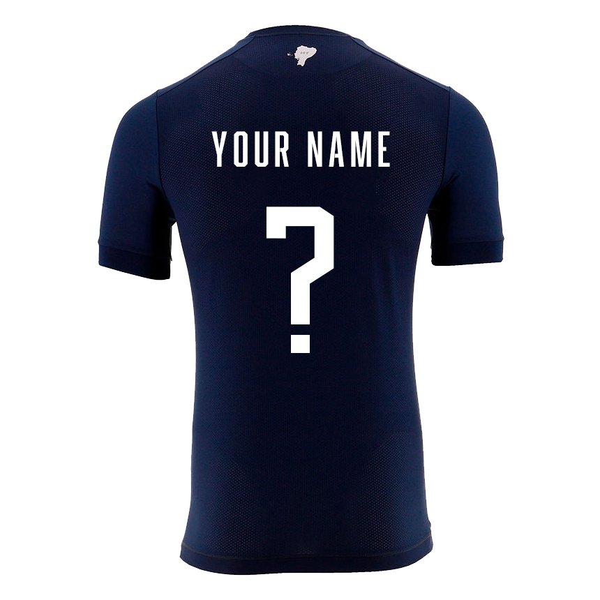 Enfant Maillot Équateur Votre Nom #0 Bleu Marine Tenues Extérieur 22-24 T-shirt Suisse