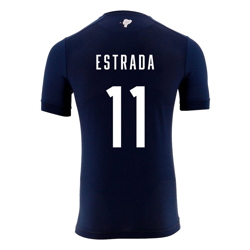 Enfant Maillot Équateur Michael Estrada #11 Bleu Marine Tenues Extérieur 22-24 T-shirt Suisse